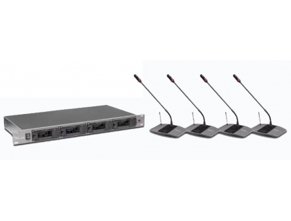 4CH UHF Wireless Conference Microphone System HAI-D814